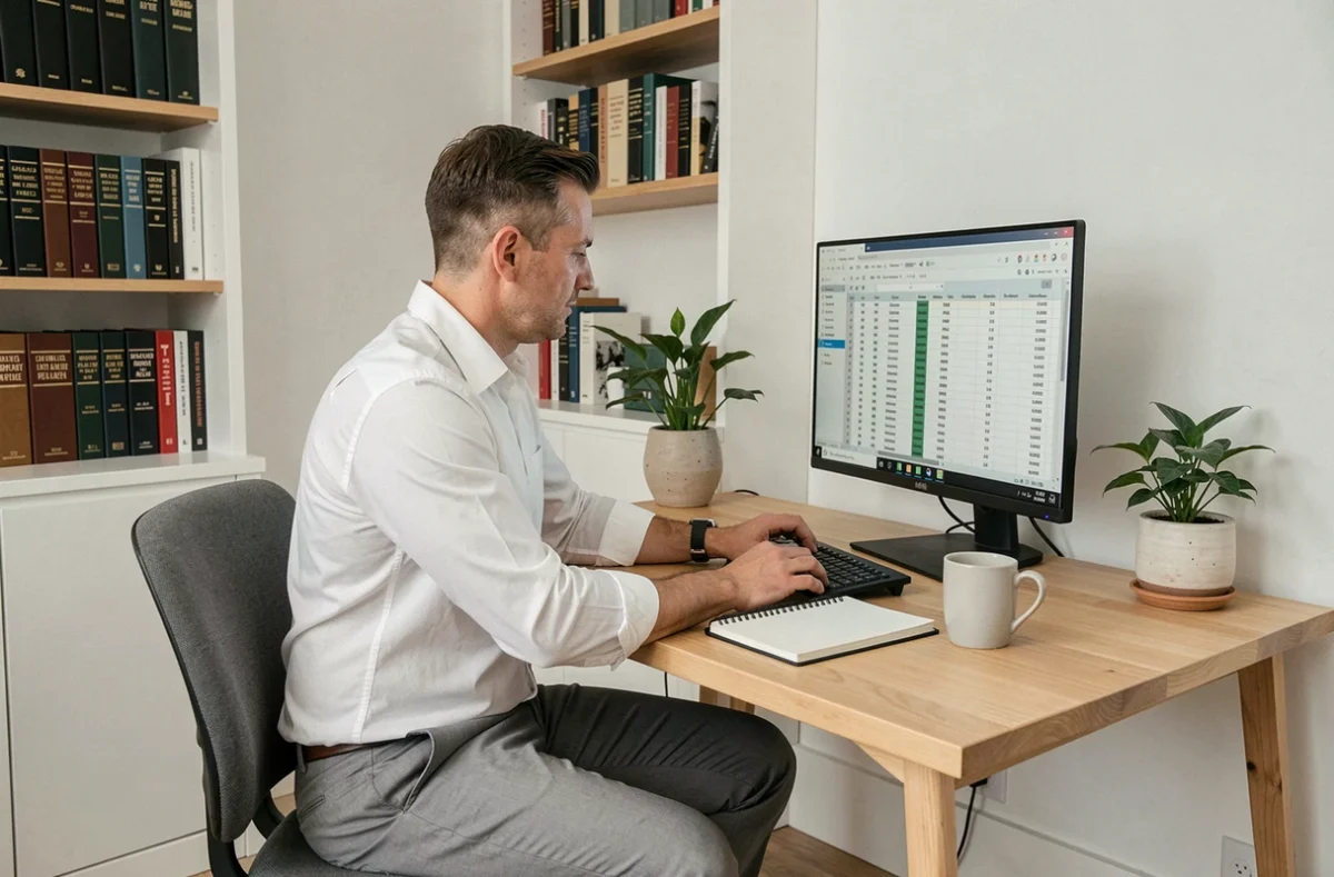 Entrepreneur consultant consultant le calendrier des acomptes d'impôt sur les sociétés sur ordinateur en télétravail