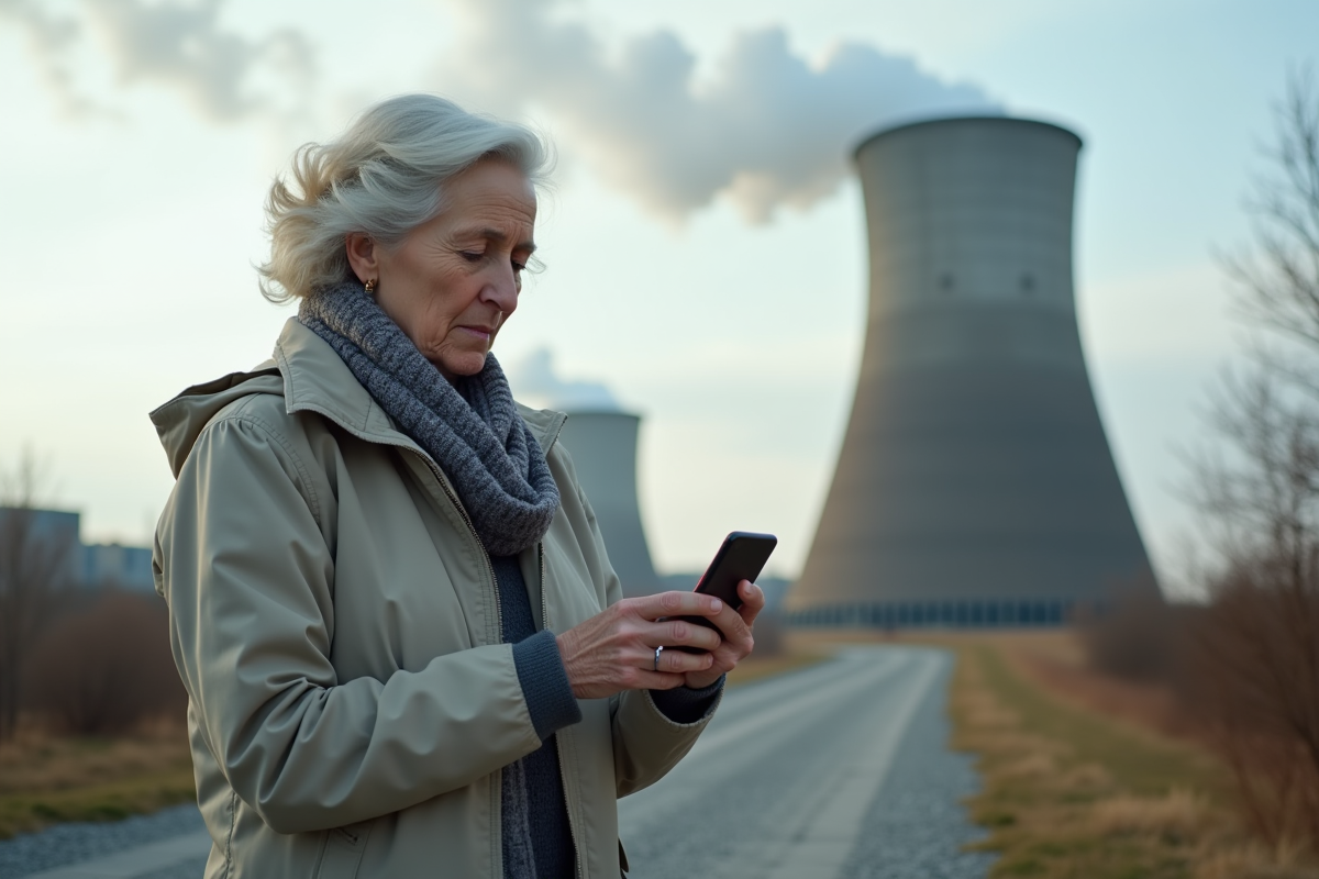 Femme regardant une infographie sur l